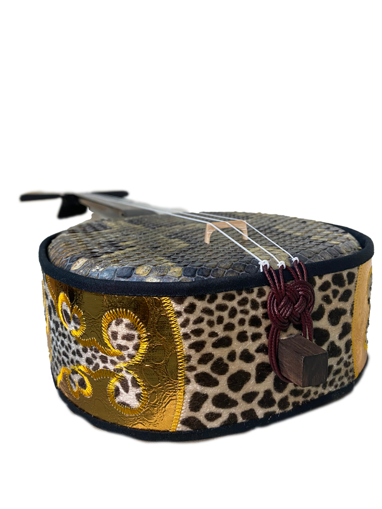 MIRAI三線(プレミアム版)縞黒檀 【三線本皮張り24点セット】